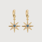 Pendientes Starburst con baño de oro
