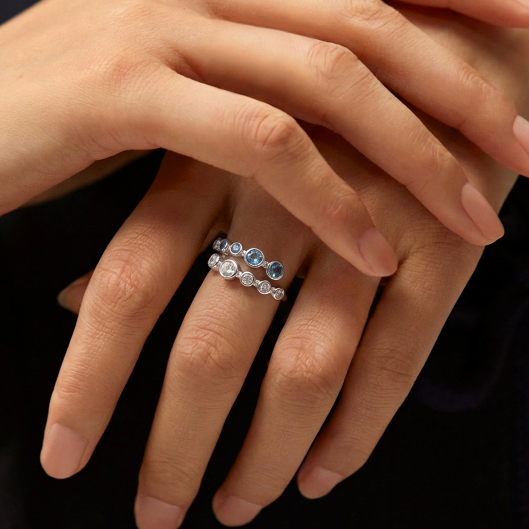 Celestial Blue Zircon Ring