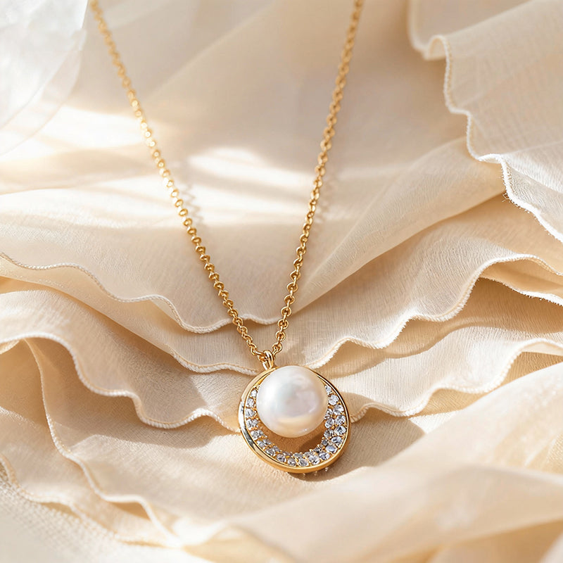 "Elevate Your Look with Our 14K Gold Plated Baroque Pearl Necklace - Dainty, Chic, & Made to Shine!"