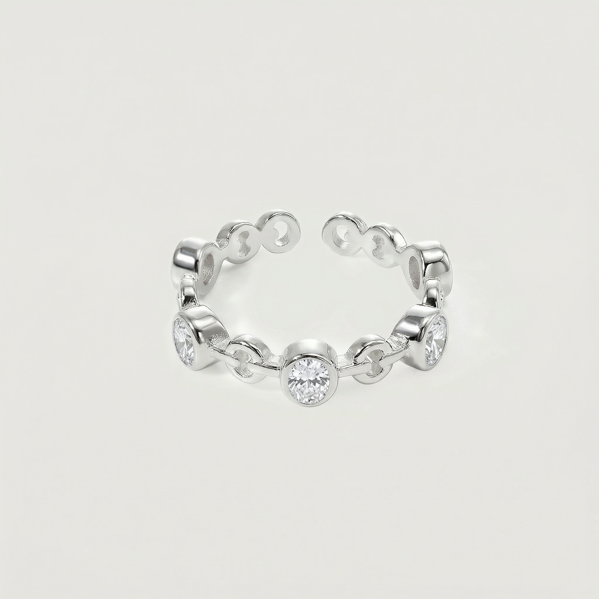 Infinity Link Zircon Ring