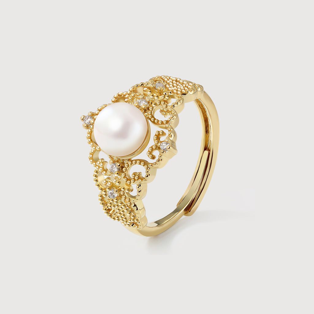 Aurelia Pearl Lace Ring
