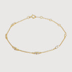 Pulsera elegante de circonitas con engaste biselado