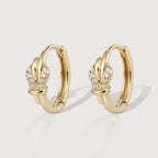 Pendientes Huggie de Corona