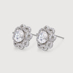 Pendientes de Plata con Flores de Halo