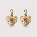 Pendientes de gota Corazón de cristal