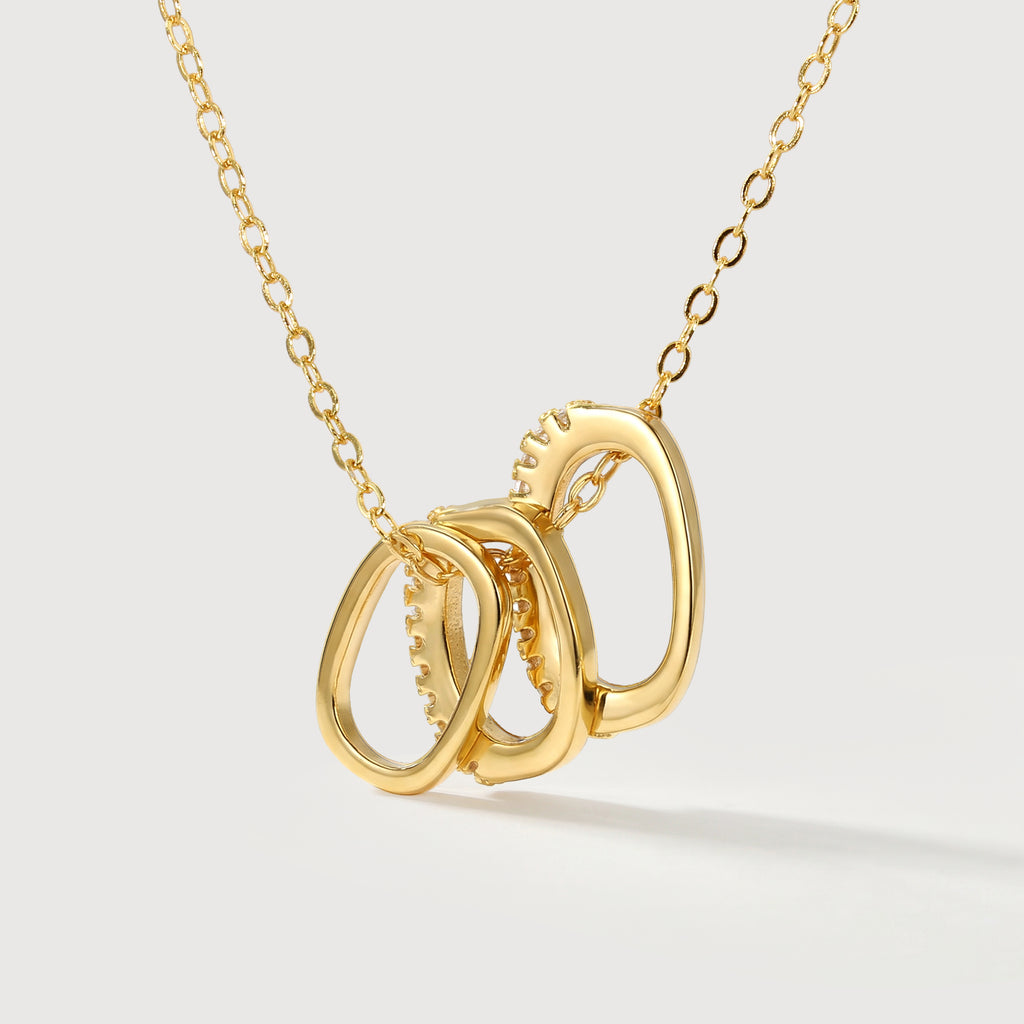 Collar de Circonia Triple Círculo Luxe