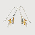 Silver Bloom Drop Earrings