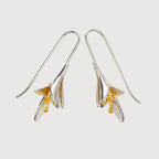 Silver Bloom Drop Earrings