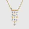 Elegante Collar Colgante con Circonita y Barra en T