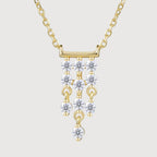 Elegante Collar Colgante con Circonita y Barra en T