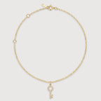 Collar de diamantes con dije de llave