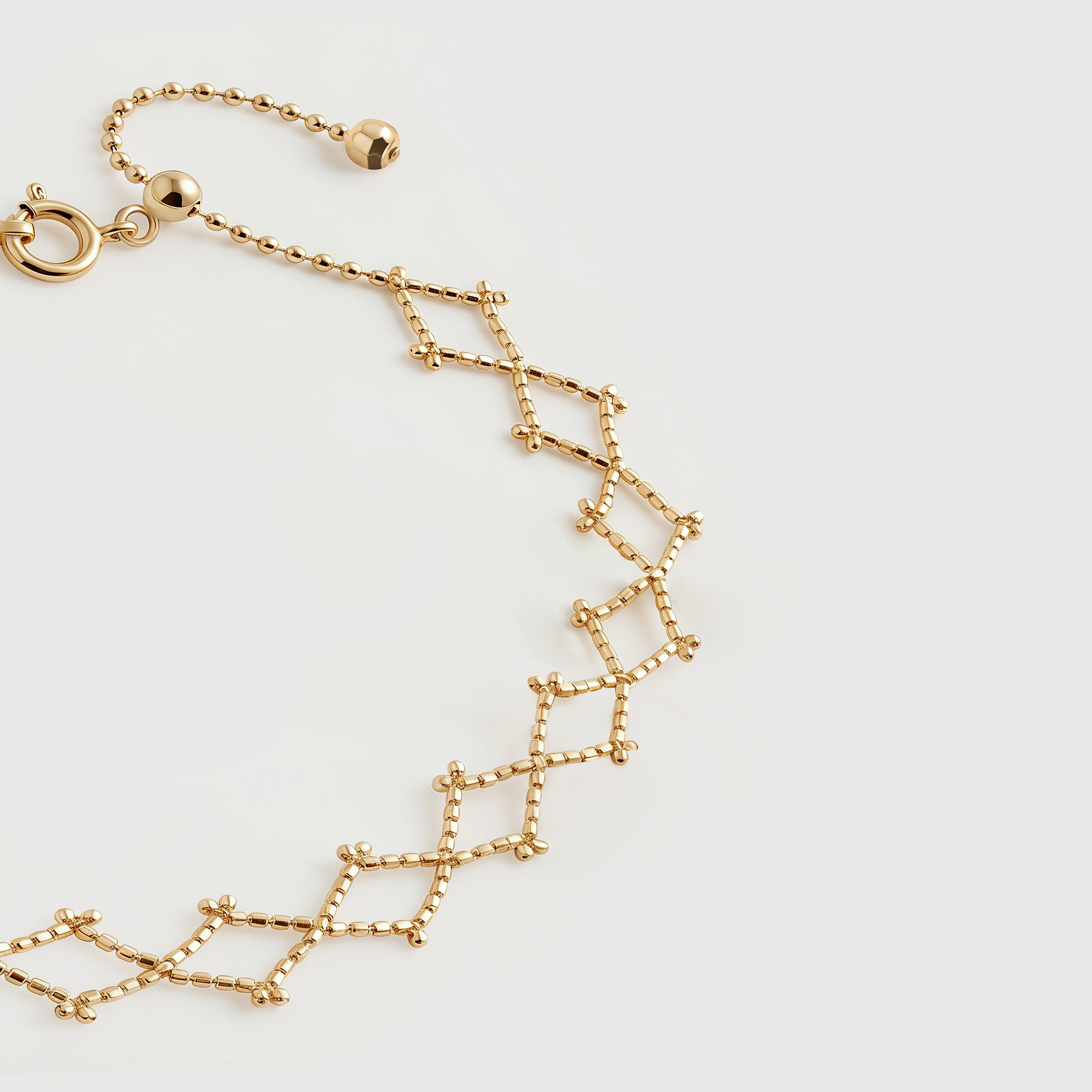 Pulsera de celosía de oro