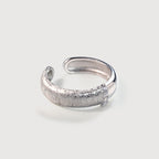 Silver Band Ring with Sparkle