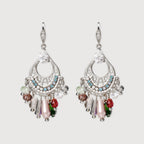 Pendientes colgantes de cristal con dije