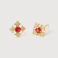 Crimson Fleur Studs
