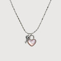 Collar con Dije de Candado en Forma de Corazón