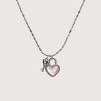 Collar con Dije de Candado en Forma de Corazón
