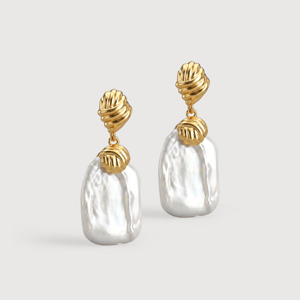 Baroque Pearl Drop Earrings