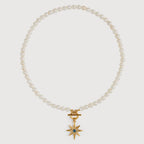 Elegante Collar de Perlas con Dije de Estrella