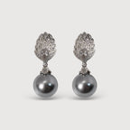 Pearl Leaf Drop Earrings