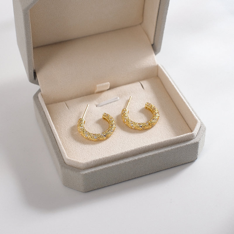 Golden Halo Stud Earrings