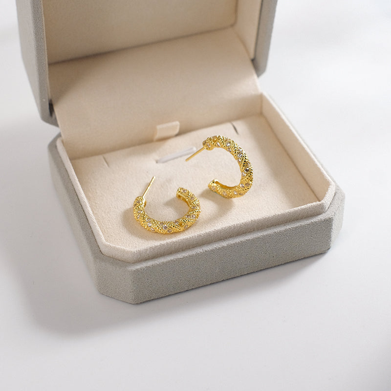 Golden Halo Stud Earrings