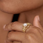 Aurelia Pearl Lace Ring