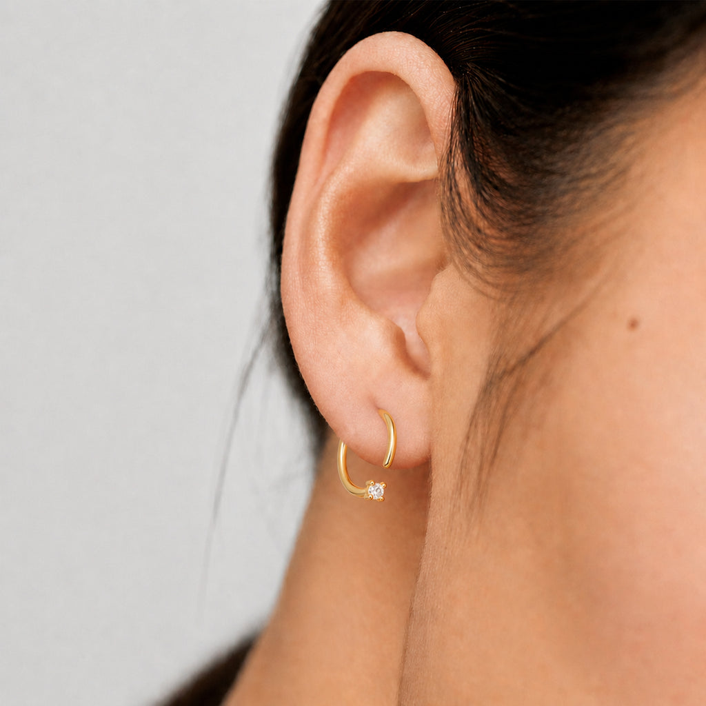 Gold Open Hoop Earrings
