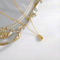18K Gold Plated Delicate Teardrop Necklace - Minimalist Everyday Luxury