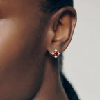 Crimson Fleur Studs