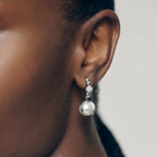 Pendientes de plata con perlas en forma de lágrima