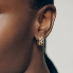Pendientes Pequeños con Pavé de Leopardo