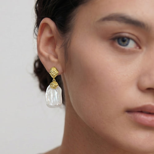 Baroque Pearl Drop Earrings