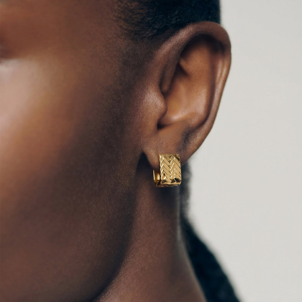 Pendientes de Aro Chevron