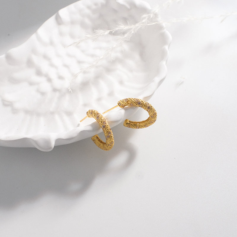 Golden Halo Stud Earrings