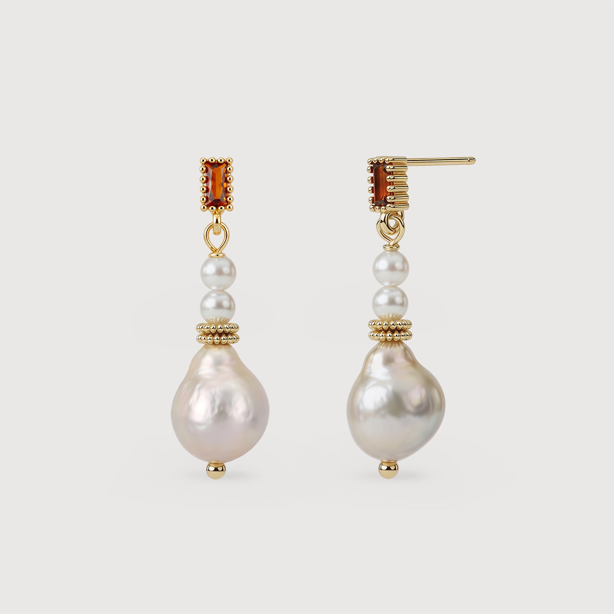 Roselle Pearl Earrings