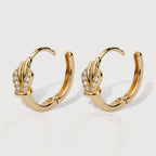 Pendientes Huggie de Corona