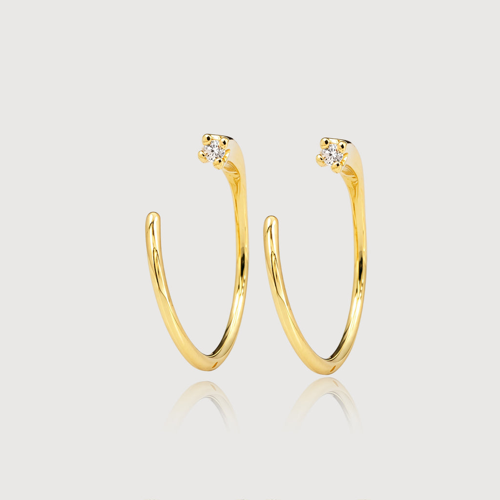 Gold Open Hoop Earrings