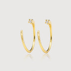Gold Open Hoop Earrings