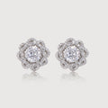 Pendientes de Plata con Flores de Halo