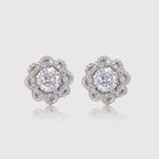 Pendientes de Plata con Flores de Halo