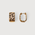 Pendientes Pequeños con Pavé de Leopardo