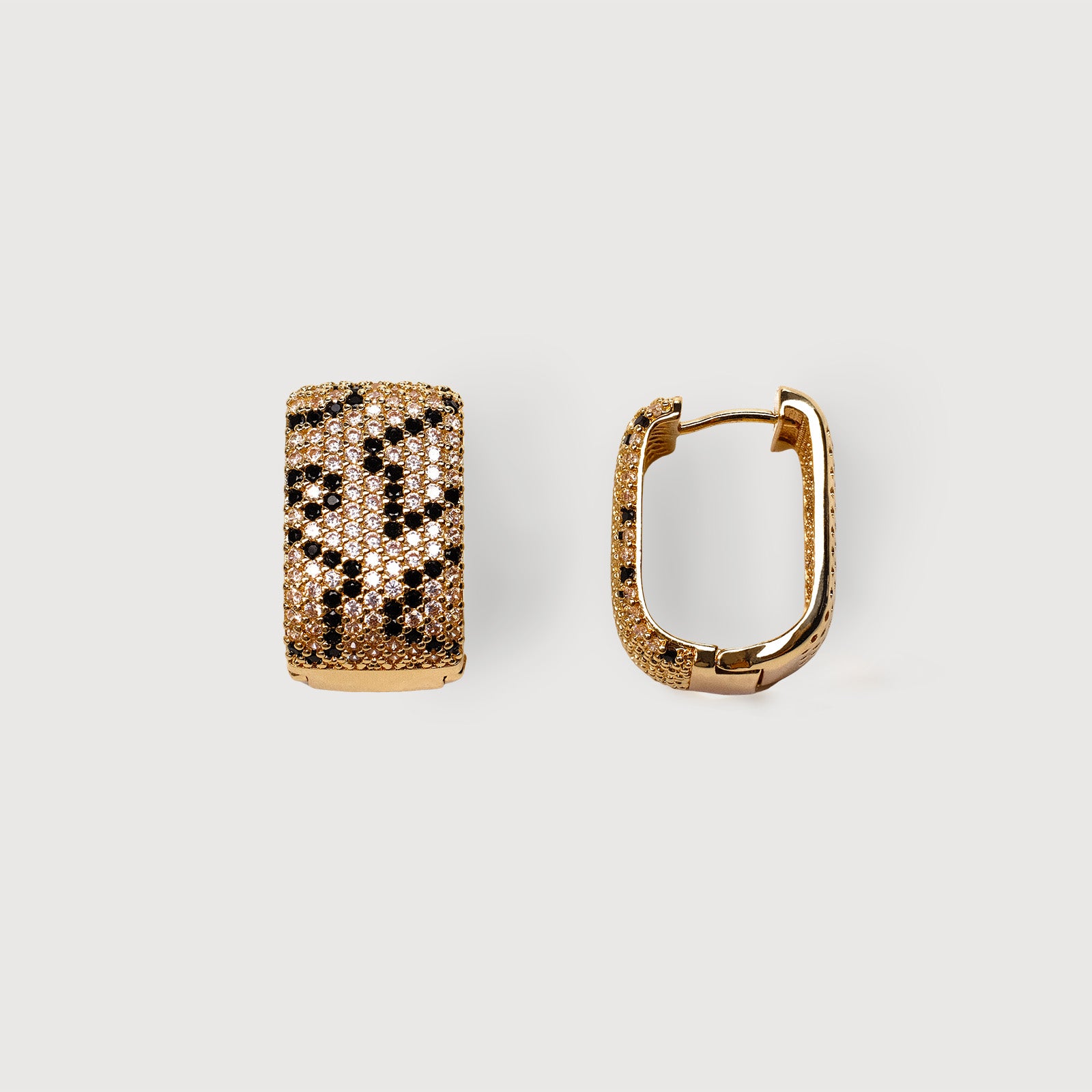 Pendientes Pequeños con Pavé de Leopardo
