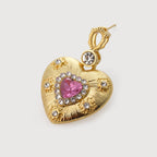 Pendientes de gota Corazón de cristal