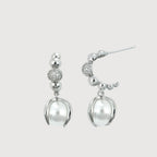Pendientes de plata con perlas en forma de lágrima