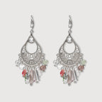Pendientes colgantes de cristal con dije
