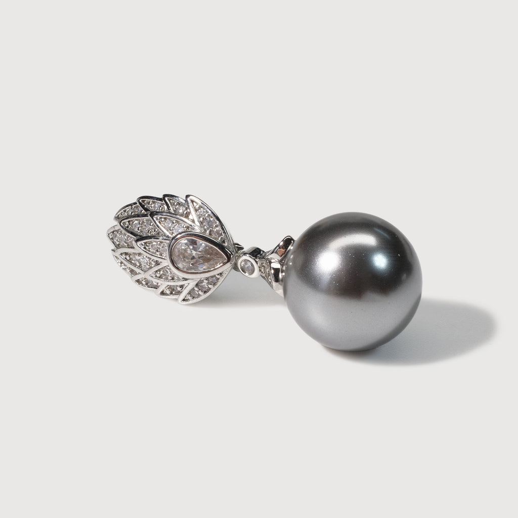 Pearl Leaf Drop Earrings