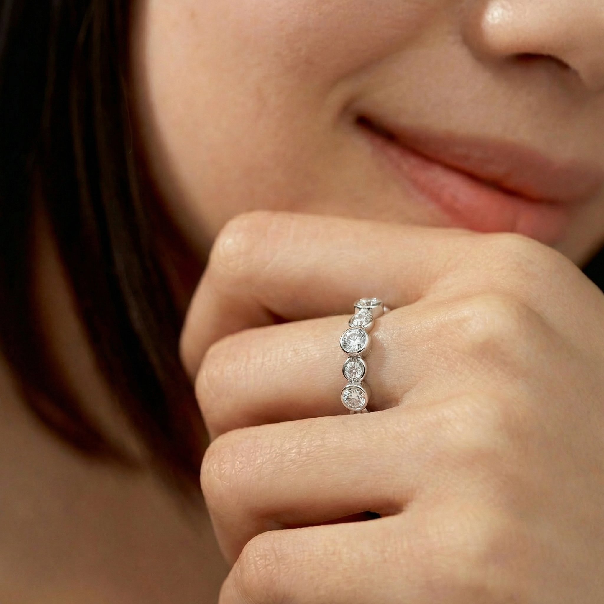 Infinity Link Zircon Ring