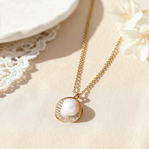"Elevate Your Look with Our 14K Gold Plated Baroque Pearl Necklace - Dainty, Chic, & Made to Shine!"
