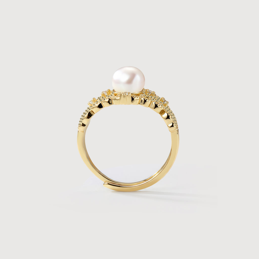 Aurelia Pearl Lace Ring